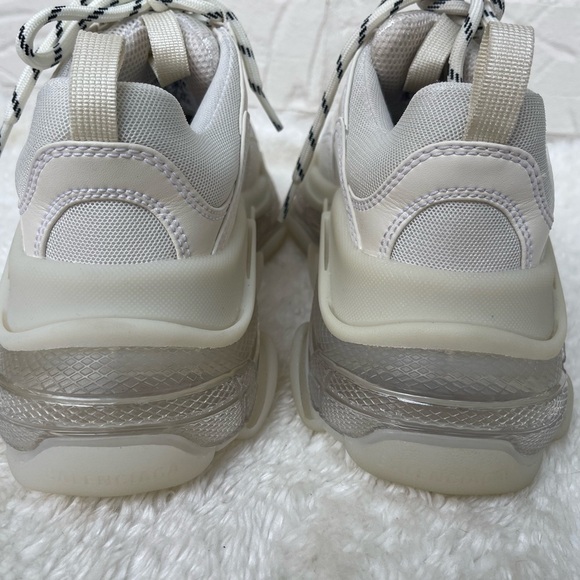 Balenciaga Triple S Platform Eggshell Sneakers Size 37 - Picture 11 of 15